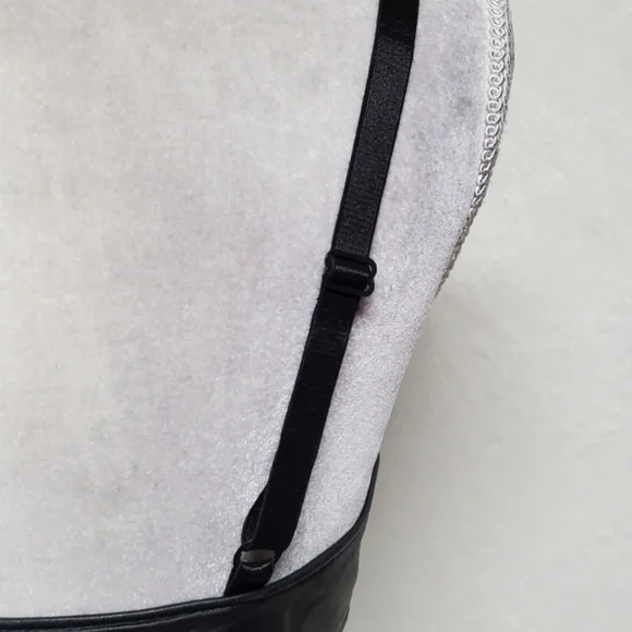 Spartacus Leathers of Oregon Rare Black Leather Low Cut Demi Balconette Bra 38C - Picture 10 of 14